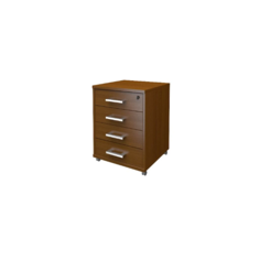 Мебель PT Арго Тумба подкатная 4 ящика АТЛ-04/АТ-04 орех No Brand