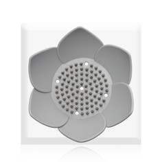 Мыльница силиконовая Guten Tag " Лотос " Серый