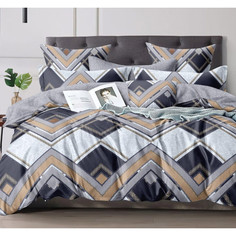 Простынь 1.5 сп. 150х220 см поплин Ромбы компаньон Ивановотекстиль