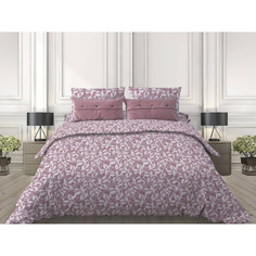 Простыня 140х200 на резинке бязь Вьюнок розовый (борт 20 см) Ивановотекстиль