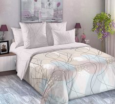 Постельное белье Абстракция 1 Беж. арт. 3250ПН с компаньоном 2-спальное с европростыней Пе Баркас