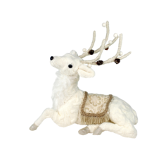 Сувенир новогодний декоративный Home Collection Red New Year Красный Новый год Олень Кремо