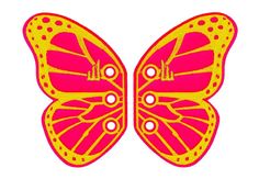 Аксессуары для кед крылья бабочка LACE Shwings VERMONT 50102 неон розовые