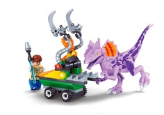 Конструктор Диноленд «Сражение с велоцираптором», 83 детали Ausini