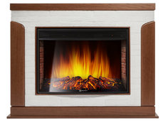 Каминокомплект Electrolux Prestigio 30 с очагом EFP/P-3320RLS камень белый, шпон дуб