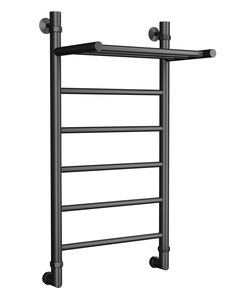 Полотенцесушитель водяной Di Kron 800 мм 400 мм форма лесенка черный матовый