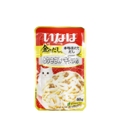 Влажный корм для кошек 12 INABA куриное филе с говядиной