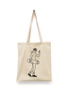 Сумка шоппер унисекс СувенирShop Скейтборд 1, белый