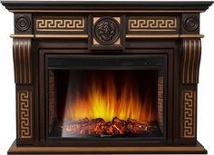 Каминокомплект Electrolux Vittoriano 30 с очагом EFP/P-3320RLS темный дуб с золотой патино