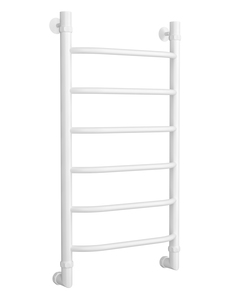 Полотенцесушитель водяной Di Kron 800 мм 400 мм форма лесенка белый матовый