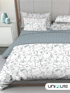 Постельное белье из поплина Uniqcute 2 спальное наволочки 50х70 см Эми