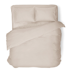 Постельное белье из поплина Uniqcute Latte 2 спальное наволочки 50х70 см