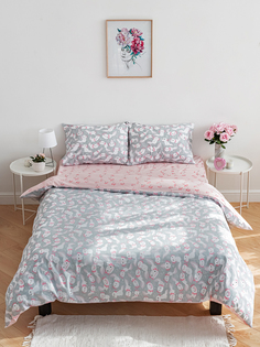 Постельное белье из поплина Uniqcute 2 спальное наволочки 50х70 см Лилу