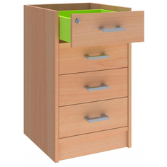 Тумба PT Арго Корпус приставной АТ-05 бук No Brand