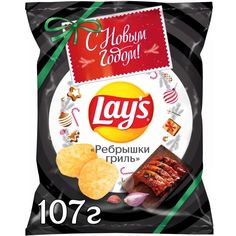 Чипсы картофельные Lays ребра на гриле 107 г