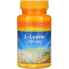 Аминокислота Thompson L-Lysine L-лизин 500 мг 60 таблеток