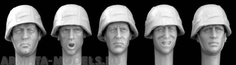 HGH16 5 heads, WW2 German Army helmet/cover Hornet