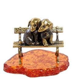 Фигурка Art East, Щенята на скамейке, 4,5 см