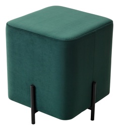 Пуф для гостиной М-City ФЕЛИКС квадратный зеленый #19, велюр / черный каркас
