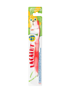 Детская зубная щетка LACALUT Kids 4+ красный цвет No Brand