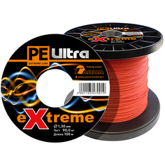 Плетеный Шнур Для Рыбалки Aqua Pe Ultra Extreme 1,30mm (Цвет Красный) 100m