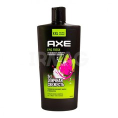Гель-шампунь Axe Epic Fresh 3 в 1, с пребиотиками и увлажняющими ингредиентами, 610 мл