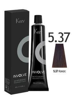5.37 Крем-краска стойкая увлажняющая для волос, кокос / INVOLVE 100 мл Kezy