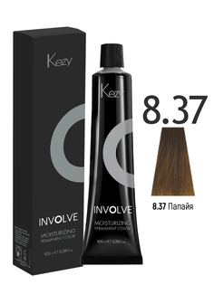 8.37 Крем-краска стойкая увлажняющая для волос, папайя / INVOLVE 100 мл Kezy