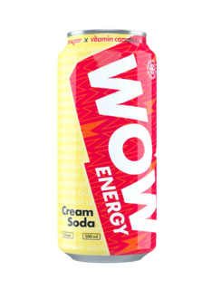 WOW WOW, Energy Энергетик без сахара 6х0,5л Крем-сода