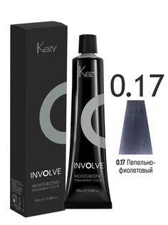 0.17 Крем-краска стойкая увлажняющая для волос, пепельно-фиолетовый / INVOLVE 100 мл Kezy