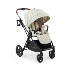 Коляска прогулочная всесезонная Happy Baby LUNA PRO бежевая, коричневая ручка