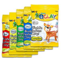 Масса для лепки AMOS iClay, в пакетиках по 15 гр., в ассортименте, НТ-А22036 Амос