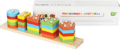 Развивающая игра из дерева Кузя Тут Пирамидка Логика, 100009