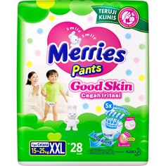 Подгузники-трусики Merries Good Skin XXL, 15-25 кг, 28 шт.