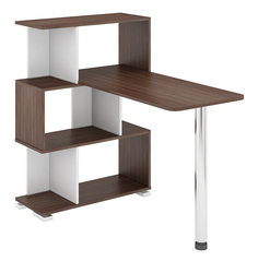 Стол-Стеллаж Мэрдэс СЛ-5-3СТ Левый Шамони/Белый/Шамони Merdes