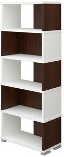 Стеллаж Мэрдэс СБ-10/5 Белый жемчуг/Венге Merdes