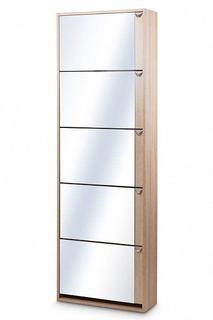 Обувница Вентал зеркальная К-5S Белый