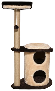 Домик для кошек Tappi когтеточки и лежаки Стронг, коричневый, 60x45x112см