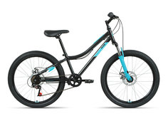 Подростковый велосипед Altair MTB HT 24 2.0 D, 2022, рост 12, Серебристый-Голубой