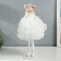 Кукла интерьерная "Принцесса в белом наряде, с сердцем" 43х18х19,5 см Bazar
