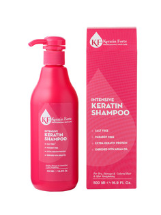 Шампунь Keratin Forte интенсивный кератиновый для окрашенных и поврежденных волос 500 мл Joya Cosmetics