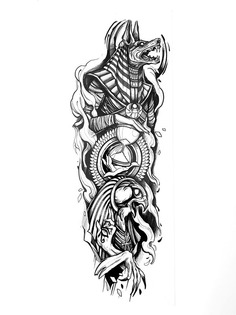 Тату рукав Египет Разноцветный No Brand