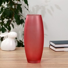 Ваза "Радуга Рубин" матовая, d-7,5см 10х26см Керамикс