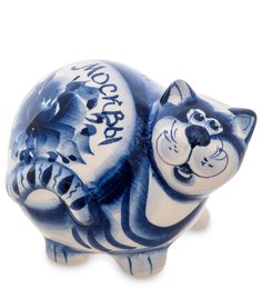 ГЛ-365 Фигурка "Кот-Колобок" (Гжельский фарфор) No Brand