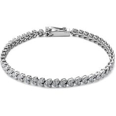 Браслет из белого золота с бриллиантом р. 18 Империал B2337-220 Imperial