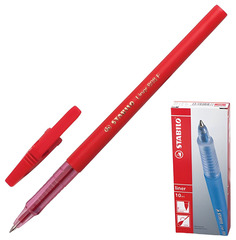 Ручка шариковая STABILO "Liner", КРАСНАЯ, корпус красный, узел 0,7 мм, линия письма 0,3 мм