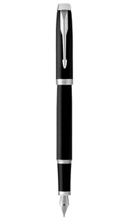 Перьевая ручка Parker IM Mat Black CT перо: F цвет чернил: blue в подарочной упаковке.