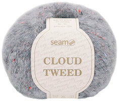 Пряжа SEAM Cloud Tweed (84194), серый с голубым отливом меланж, 5 шт. по 50 г