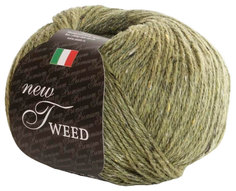 Пряжа SEAM TWEED new (176), твид оливково-серый, 5 шт. по 50 г