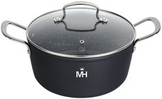 Кастрюля MERCURYHAUS 1745 23 л черный